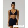 image:imagePAVOI ACTIVE Deep V Neck Sports Bra for Women  Low Coverage Open Back V Plunge Low Cut Workout Bra Removable Pads  FlexFlowBlack