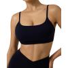 image:imagePAVOI ACTIVE Low Square Neck Sports Bra  Adjustable Thin Straps Workout Square Neck Bra for Women Removable Pads  FlexFlowBlack