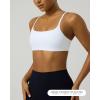 image:imagePAVOI ACTIVE Low Square Neck Sports Bra  Adjustable Thin Straps Workout Square Neck Bra for Women Removable Pads  FlexFlowWhite