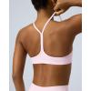 image:imagePAVOI ACTIVE Yoga Racerback Bras for Women  Buttery Soft Low Support Scoop Neck YBack Thin Strap Sports Bra  FlexFlowBlossom Pink