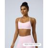 image:imagePAVOI ACTIVE Yoga Racerback Bras for Women  Buttery Soft Low Support Scoop Neck YBack Thin Strap Sports Bra  FlexFlowBlossom Pink