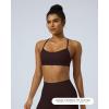 image:imagePAVOI ACTIVE Yoga Racerback Bras for Women  Buttery Soft Low Support Scoop Neck YBack Thin Strap Sports Bra  FlexFlowEspresso