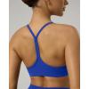 image:imagePAVOI ACTIVE Yoga Racerback Bras for Women  Buttery Soft Low Support Scoop Neck YBack Thin Strap Sports Bra  FlexFlowRoyal Blue