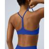 image:imagePAVOI ACTIVE Yoga Racerback Bras for Women  Buttery Soft Low Support Scoop Neck YBack Thin Strap Sports Bra  FlexFlowRoyal Blue