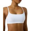image:imagePAVOI ACTIVE Low Square Neck Sports Bra  Adjustable Thin Straps Workout Square Neck Bra for Women Removable Pads  FlexFlowWhite