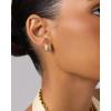 image:imagePAVOI 14K Gold Plated Ribbed Hoop Earrings for Women  Chunky Ridge Statement Earrings  Boho Puffy Croissant Huggie Hoops Trendy Gold JewelryWhite Gold