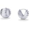 image:imagePAVOI 14K Gold Plated Ribbed Hoop Earrings for Women  Chunky Ridge Statement Earrings  Boho Puffy Croissant Huggie Hoops Trendy Gold JewelryWhite Gold
