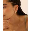 image:imagePAVOI 14K Gold Plated Ribbed Hoop Earrings for Women  Chunky Ridge Statement Earrings  Boho Puffy Croissant Huggie Hoops Trendy Gold JewelryWhite Gold