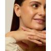 image:imagePAVOI 18K Gold Plated 925 Sterling Silver Posts Cubic Zirconia Half Huggie Earrings  Small Hoop Earrings for Women  Constellation Baguette CZ Dainty Stud Cuff EarringWhite Gold