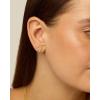 image:imagePAVOI 18K Gold Plated 925 Sterling Silver Posts Cubic Zirconia Half Huggie Earrings  Small Hoop Earrings for Women  Constellation Baguette CZ Dainty Stud Cuff EarringYellow Gold