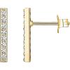 image:imagePAVOI 14K Gold Plated 925 Sterling Silver Post Dainty Mini Bar Stud Earrings  Gold Earrings for WomenShort CZ