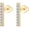 image:imagePAVOI 14K Gold Plated 925 Sterling Silver Post Dainty Mini Bar Stud Earrings  Gold Earrings for WomenShort CZ