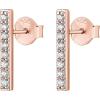 image:imagePAVOI 14K Gold Plated 925 Sterling Silver Post Dainty Mini Bar Stud Earrings  Gold Earrings for WomenShort CZ