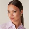 image:imagePAVOI 14K Gold Plated Wide Flat Edge Hoop Earrings for Women  Rose White and Yellow Gold Hoops  Hypoallergenic JewelryRose Gold
