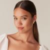 image:imagePAVOI 14K Gold Plated Wide Flat Edge Hoop Earrings for Women  Rose White and Yellow Gold Hoops  Hypoallergenic JewelryWhite Gold