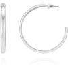 image:imagePAVOI 14K Gold Plated Wide Flat Edge Hoop Earrings for Women  Rose White and Yellow Gold Hoops  Hypoallergenic JewelryWhite Gold