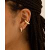 image:imagePAVOI Rhodium Plated Chunky Ear Cuff Earrings for Women  Bold Cuff Statement
