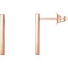 image:imagePAVOI 14K Gold Plated 925 Sterling Silver Post Dainty Mini Bar Stud Earrings  Gold Earrings for WomenShort Smooth