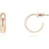 image:imagePAVOI 14K Gold Plated Wide Flat Edge Hoop Earrings for Women  Rose White and Yellow Gold Hoops  Hypoallergenic JewelryYellow Gold