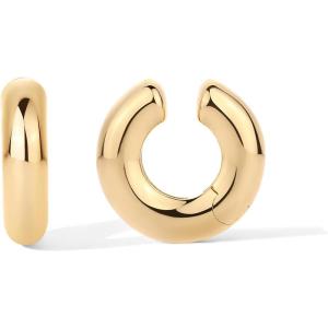 image:imagePAVOI Rhodium Plated Chunky Ear Cuff Earrings for Women  Bold Cuff Statement