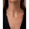 image:imagePAVOI 14K Gold Plated Dainty Tapered Baguette Cubic Zirconia Pendant Necklace  Trendy Chain Necklaces for WomenYellow Gold
