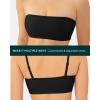 image:imagePAVOI ACTIVE Sports Bandeau Bras for Women  Padded Low Support Workout Yoga Bandeau Bra with Convertible Straps  FlexFlowBlack