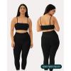 image:imagePAVOI ACTIVE Sports Bandeau Bras for Women  Padded Low Support Workout Yoga Bandeau Bra with Convertible Straps  FlexFlowBlack