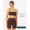image:imagePAVOI ACTIVE Sports Bandeau Bras for Women  Padded Low Support Workout Yoga Bandeau Bra with Convertible Straps  FlexFlowCocoa