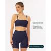 image:imagePAVOI ACTIVE Sports Bandeau Bras for Women  Padded Low Support Workout Yoga Bandeau Bra with Convertible Straps  FlexFlowTwilight