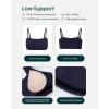 image:imagePAVOI ACTIVE Sports Bandeau Bras for Women  Padded Low Support Workout Yoga Bandeau Bra with Convertible Straps  FlexFlowTwilight