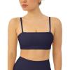 image:imagePAVOI ACTIVE Sports Bandeau Bras for Women  Padded Low Support Workout Yoga Bandeau Bra with Convertible Straps  FlexFlowTwilight