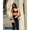 image:imagePAVOI ACTIVE V Neck Sports Bra for Women  Low Support Yoga Adjustable Straps Deep V Plunge Bra Removable Pads  FlexFlowBlack