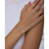 image:imagePAVOI Waterproof Layered Hand Chain Bracelet for Women  14K Gold Plated Loop Chain Dainty Gold Bracelets with Cubic Zirconia  Stainless Steel Adjustable Trendy Summer Fashion JewelryYellow Gold