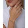 image:imagePAVOI Waterproof Layered Hand Chain Bracelet for Women  14K Gold Plated Loop Chain Dainty Gold Bracelets with Cubic Zirconia  Stainless Steel Adjustable Trendy Summer Fashion JewelryYellow Gold