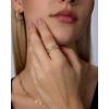 image:imagePAVOI Waterproof Link Ring  14K Gold Plated Link Chain Ring for Women  Stackable Stainless Steel Thin Trendy JewelryWhite Gold