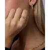 image:imagePAVOI Waterproof Link Ring  14K Gold Plated Link Chain Ring for Women  Stackable Stainless Steel Thin Trendy JewelryWhite Gold