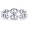 image:imagePAVOI Waterproof Link Ring  14K Gold Plated Link Chain Ring for Women  Stackable Stainless Steel Thin Trendy JewelryWhite Gold
