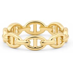 image:imagePAVOI Waterproof Link Ring  14K Gold Plated Link Chain Ring for Women  Stackable Stainless Steel Thin Trendy JewelryYellow Gold