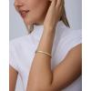 image:imagePAVOI Waterproof Bangle Bracelets for Women  14K Gold Plated Dainty Quilted Hinged Bangle Stack  Stainless Steel Gold Bracelet Trendy Fashion JewelryWhite Gold