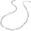 image:imagePAVOI Waterproof Chain Necklace for Women  14K Gold Plated Flat Curb Herringbone Snake Rope Figaro Cuban Link amp Paperclip Necklace  Trendy Stainless Steel Chain Fashion JewelryWhite Gold