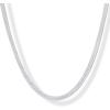 image:imagePAVOI Waterproof Chain Necklace for Women  14K Gold Plated Flat Curb Herringbone Snake Rope Figaro Cuban Link amp Paperclip Necklace  Trendy Stainless Steel Chain Fashion JewelryWhite Gold