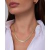 image:imagePAVOI Waterproof Chain Necklace for Women  14K Gold Plated Flat Curb Herringbone Snake Rope Figaro Cuban Link amp Paperclip Necklace  Trendy Stainless Steel Chain Fashion JewelryYellow Gold