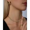 image:imagePAVOI Waterproof Chain Necklace for Women  14K Gold Plated Flat Curb Herringbone Snake Rope Figaro Cuban Link amp Paperclip Necklace  Trendy Stainless Steel Chain Fashion JewelryYellow Gold