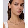 image:imagePAVOI Waterproof Chain Necklace for Women  14K Gold Plated Flat Curb Herringbone Snake Rope Figaro Cuban Link amp Paperclip Necklace  Trendy Stainless Steel Chain Fashion JewelryWhite Gold