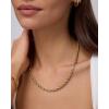 image:imagePAVOI Waterproof Chain Necklace for Women  14K Gold Plated Flat Curb Herringbone Snake Rope Figaro Cuban Link amp Paperclip Necklace  Trendy Stainless Steel Chain Fashion JewelryWhite Gold
