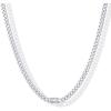 image:imagePAVOI Waterproof Chain Necklace for Women  14K Gold Plated Flat Curb Herringbone Snake Rope Figaro Cuban Link amp Paperclip Necklace  Trendy Stainless Steel Chain Fashion JewelryWhite Gold