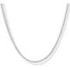 image:imagePAVOI Waterproof Chain Necklace for Women  14K Gold Plated Flat Curb Herringbone Snake Rope Figaro Cuban Link amp Paperclip Necklace  Trendy Stainless Steel Chain Fashion JewelryWhite Gold