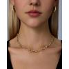 image:imagePAVOI Waterproof Chain Necklace for Women  14K Gold Plated Flat Curb Herringbone Snake Rope Figaro Cuban Link amp Paperclip Necklace  Trendy Stainless Steel Chain Fashion JewelryWhite Gold