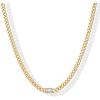 image:imagePAVOI Waterproof Chain Necklace for Women  14K Gold Plated Flat Curb Herringbone Snake Rope Figaro Cuban Link amp Paperclip Necklace  Trendy Stainless Steel Chain Fashion JewelryYellow Gold