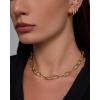image:imagePAVOI Waterproof Chain Necklace for Women  14K Gold Plated Flat Curb Herringbone Snake Rope Figaro Cuban Link amp Paperclip Necklace  Trendy Stainless Steel Chain Fashion JewelryWhite Gold